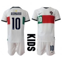 Portugal Bernardo Silva #10 Udebane Trøje Børn VM 2022 Kortærmet (+ Korte bukser)